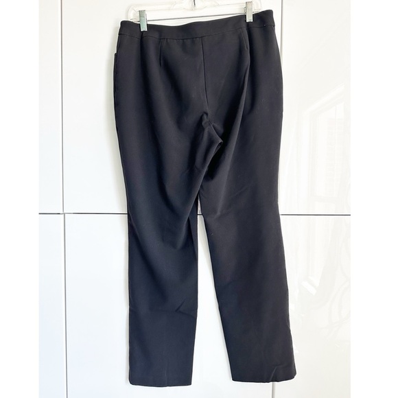 Roz & Ali Black Pants Size 10 Straight Leg Pull On Waist Band - Picture 3 of 6